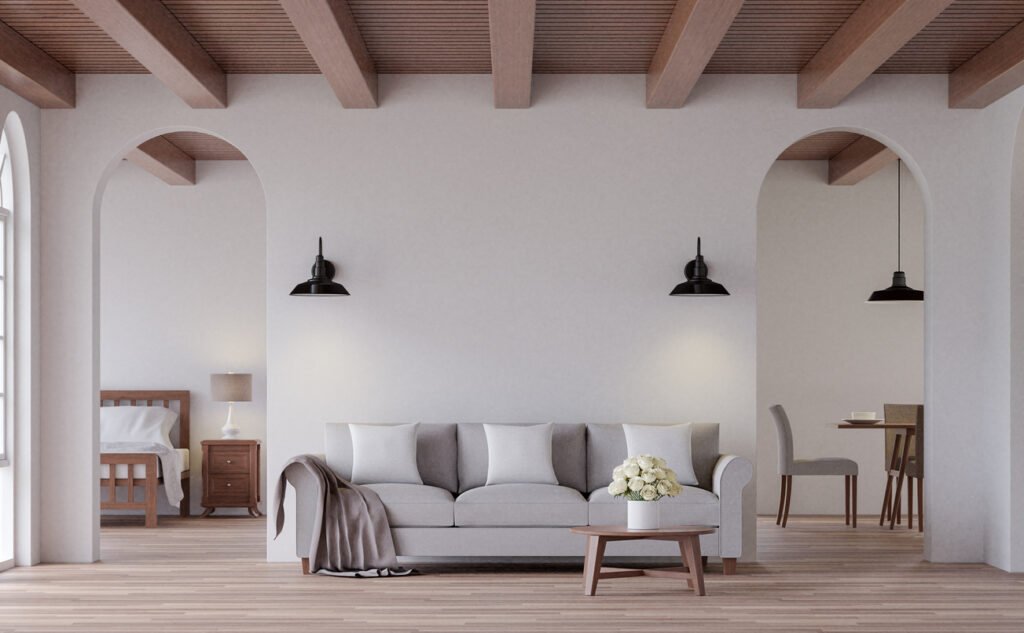 Vintage living 3d rendering image